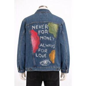 Levi's Denim Jacket Men's 3XL Hand Painted Art Trucker Vintage Style